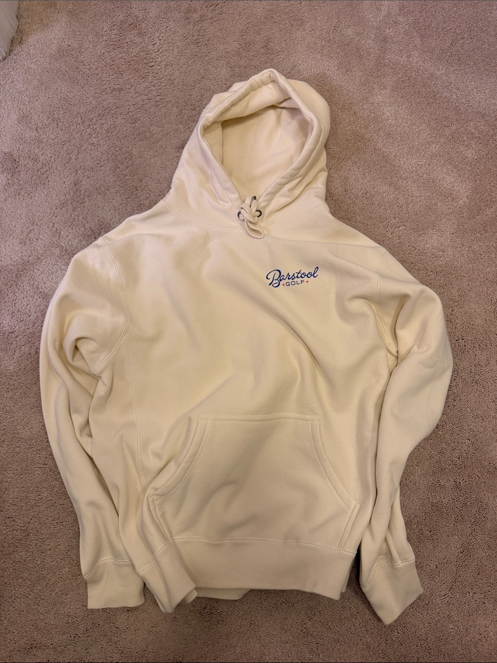 Barstool Golf Men's Cream Pullover Hoodie